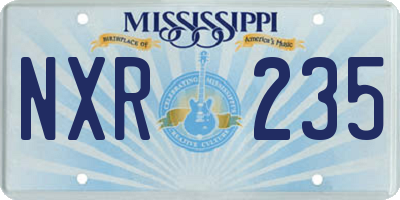 MS license plate NXR235