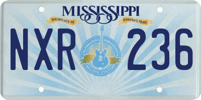 MS license plate NXR236