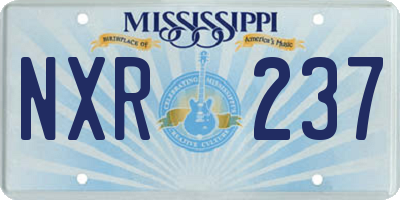 MS license plate NXR237