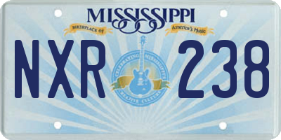 MS license plate NXR238
