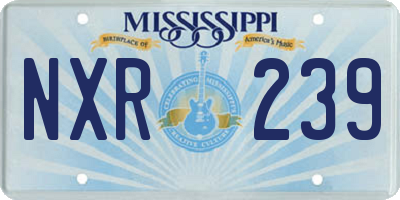 MS license plate NXR239