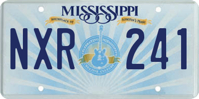 MS license plate NXR241