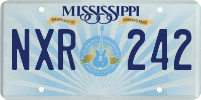 MS license plate NXR242