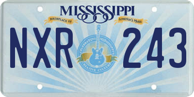 MS license plate NXR243