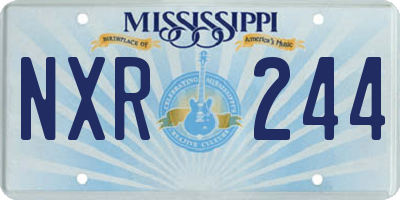 MS license plate NXR244