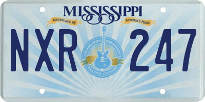 MS license plate NXR247