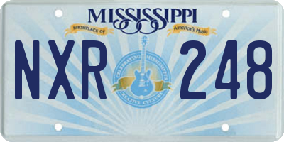 MS license plate NXR248