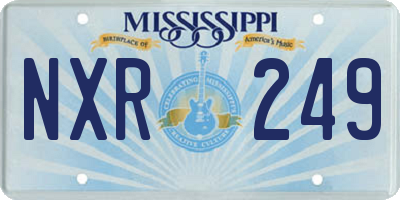 MS license plate NXR249