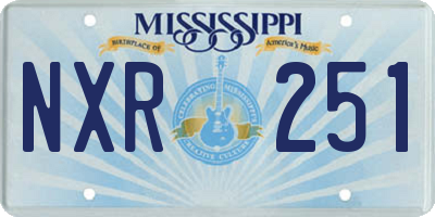 MS license plate NXR251