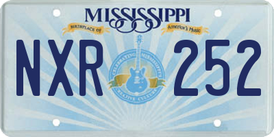 MS license plate NXR252
