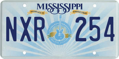 MS license plate NXR254