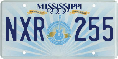 MS license plate NXR255