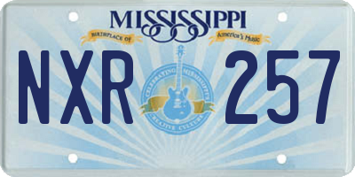 MS license plate NXR257