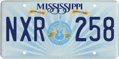 MS license plate NXR258