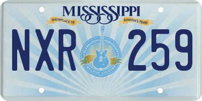 MS license plate NXR259