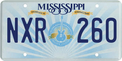 MS license plate NXR260