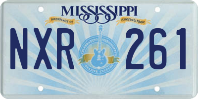 MS license plate NXR261