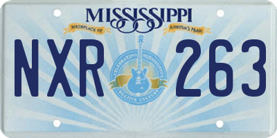 MS license plate NXR263