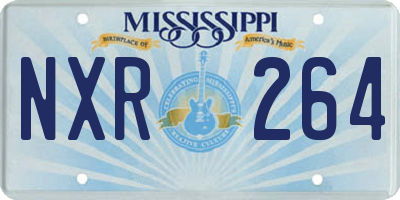 MS license plate NXR264