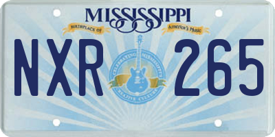 MS license plate NXR265