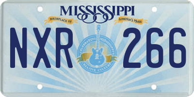 MS license plate NXR266