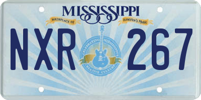MS license plate NXR267