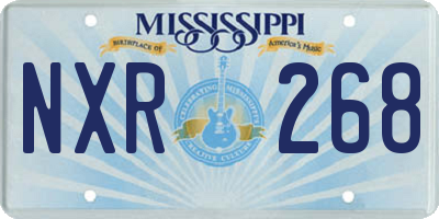 MS license plate NXR268