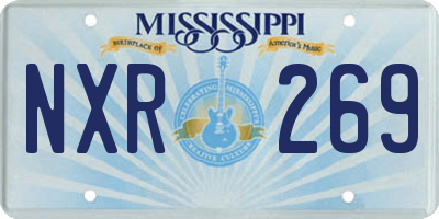 MS license plate NXR269