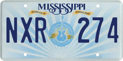 MS license plate NXR274