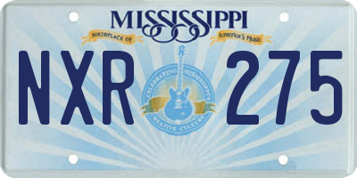 MS license plate NXR275