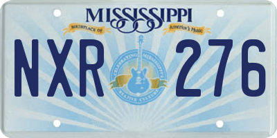 MS license plate NXR276