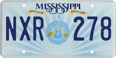 MS license plate NXR278