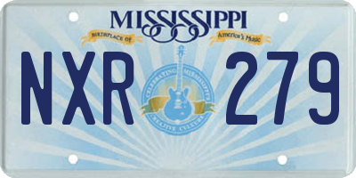 MS license plate NXR279