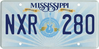 MS license plate NXR280