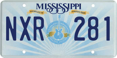 MS license plate NXR281