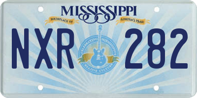 MS license plate NXR282