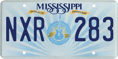 MS license plate NXR283