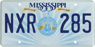 MS license plate NXR285