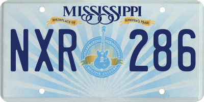 MS license plate NXR286