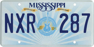 MS license plate NXR287