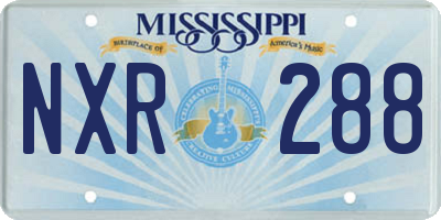 MS license plate NXR288