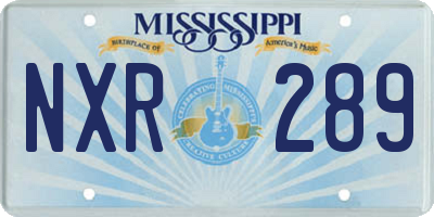 MS license plate NXR289