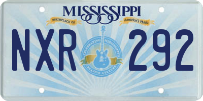 MS license plate NXR292