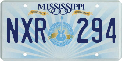 MS license plate NXR294
