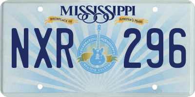 MS license plate NXR296