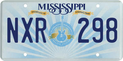 MS license plate NXR298