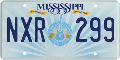 MS license plate NXR299