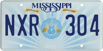 MS license plate NXR304