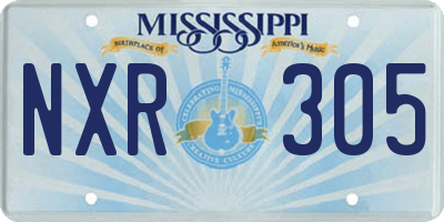MS license plate NXR305