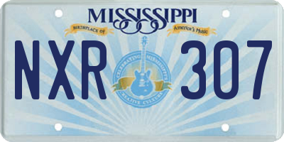 MS license plate NXR307